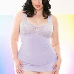 PLUS SIZE Lavender Sheer Lingerie Chemise Mini Dress - 3x4x NEW - P230